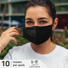 Load image into Gallery viewer, Brezy™ Mask - Black, Ear Loops M/L 10-box
